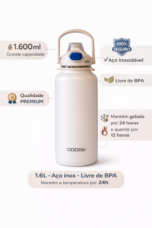 Garrafa Térmica Branca 1.6L