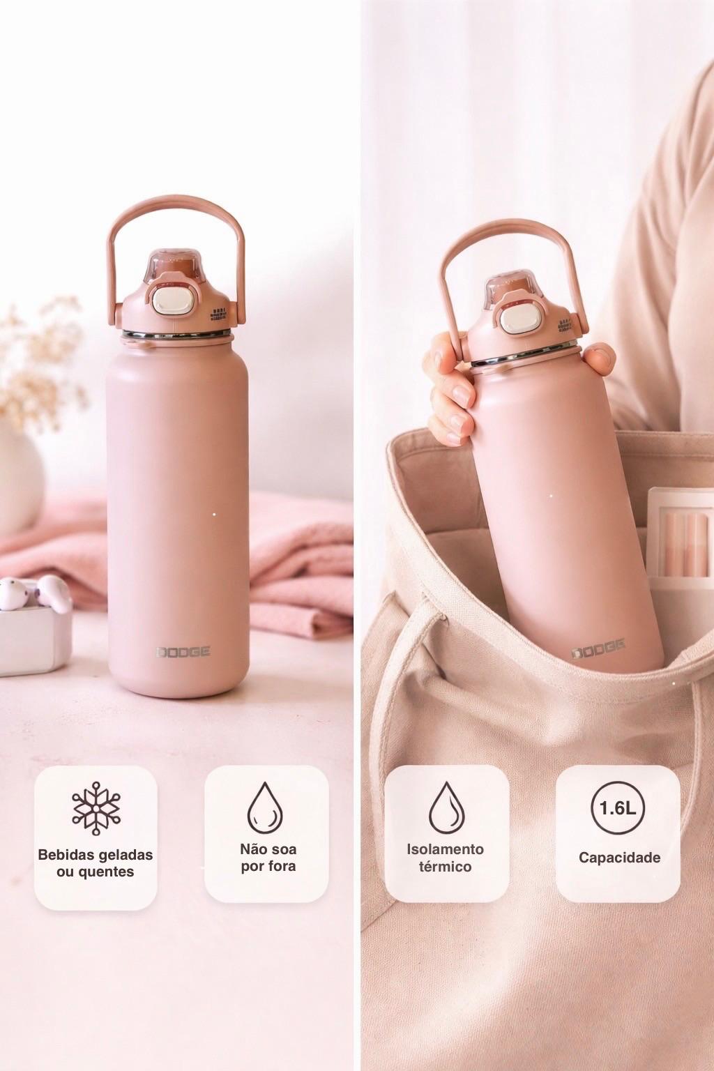 Garrafa Térmica Rosa 1.6L